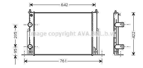 AVA QUALITY COOLING Радиатор, охлаждение двигателя FT2244